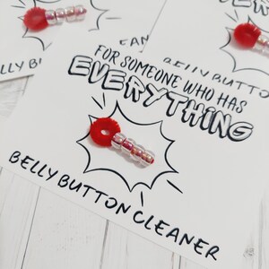 Red Belly Button Cleaner Gag Gift, For Someone Who Has Everything