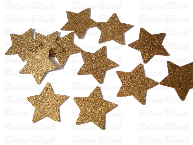 Glitter Gold Star Confetti 50CT, Birthday Party Decorations, Baby Shower, Twinkle Twinkle Little Star No692 image 3