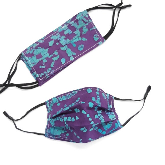 Kids Purple Face Mask with adjustable straps and filter pocket 100% cotton washable reusable protection cloth mask kids size Il_570xn