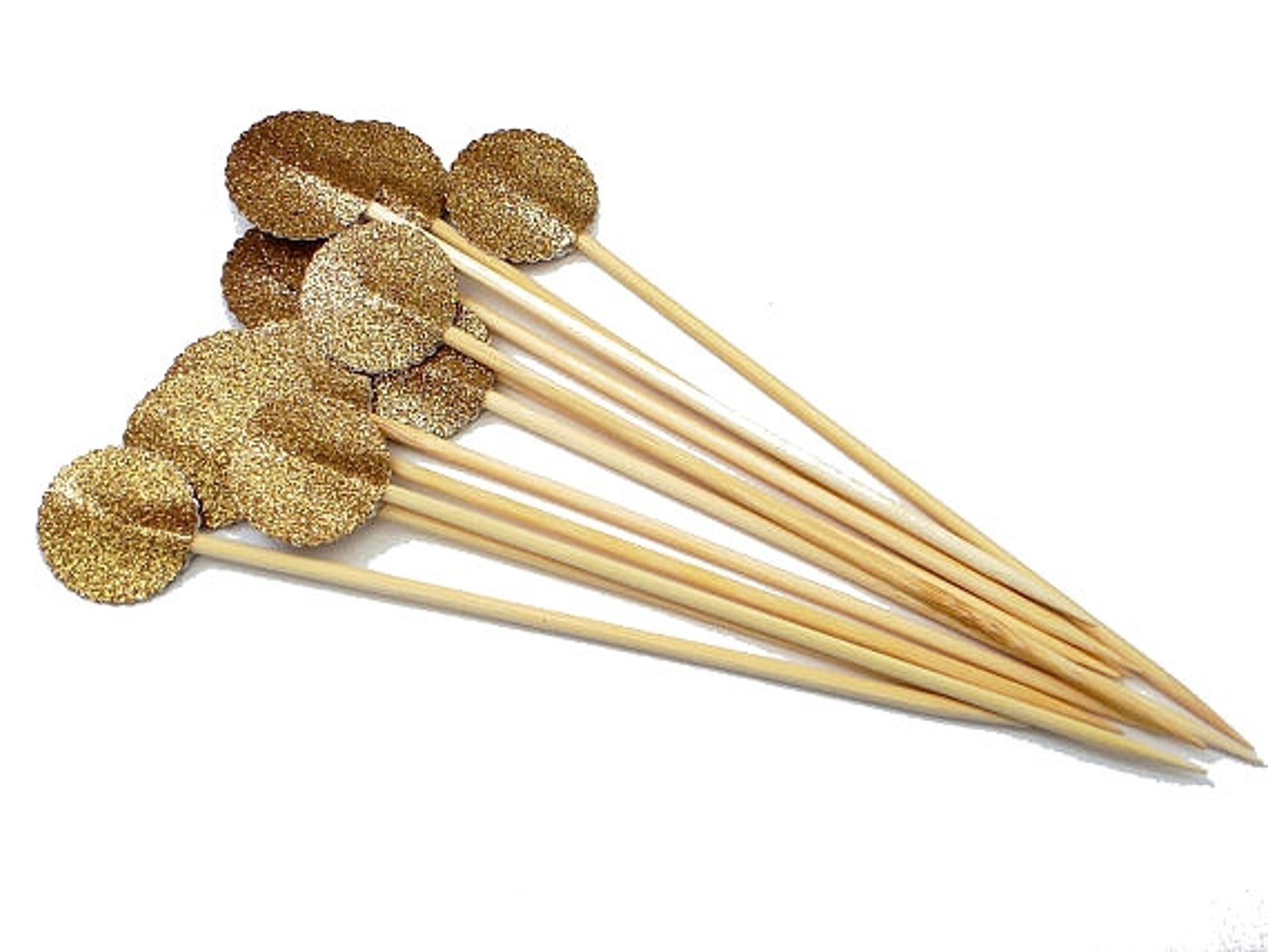 Glitter Gold Drink Stirrers 12CT Cocktail Stirrers Bridal Etsy