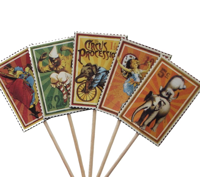 24 Le Cirque Wizards of Wonder Party Picks, Toothpicks, Cupcake Toppers, Food Picks, Sandwich Picks No960 image 1