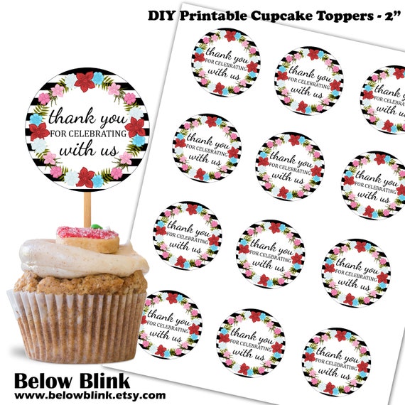 Thank You For Celebrating With Us Stickers Printable Thank Etsy Australia