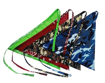 Cotton Hair Kerchief Bandana: Boho Headwrap Hair Scarf