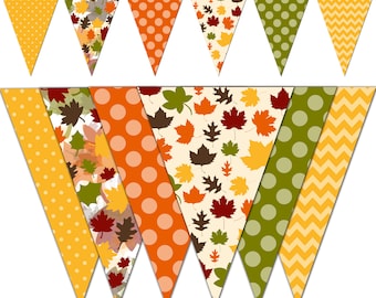 Thanksgiving Banner, Autumn Printable Banner, Thanksgiving Party Pennant Banner, Photography - Instant Download - DP452