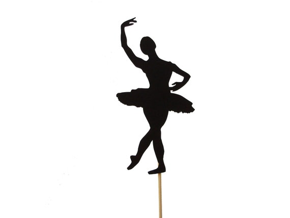 Ballerina Cake Topper, Ballet Dancer Cake Topper, Birthday Party Decoration, Glitter Gold, Silver, White, Black Il_570xn