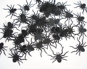 Black Spider Confetti 25CT, Halloween Decorations, Halloween Table Scatter, Tarantula Confetti, Halloween Crafting Supplies