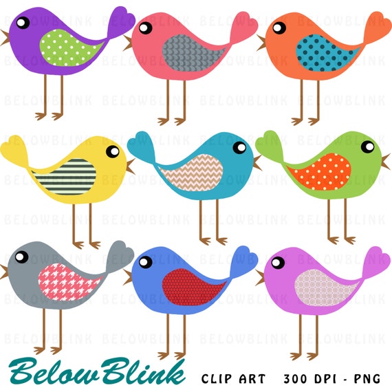 Cute Birds png clipart digital scrapbook instant download commercial use - DP288 Il_570xn