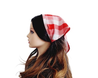 Cotton Hair Kerchief Bandana: Boho Cottagecore Headwrap