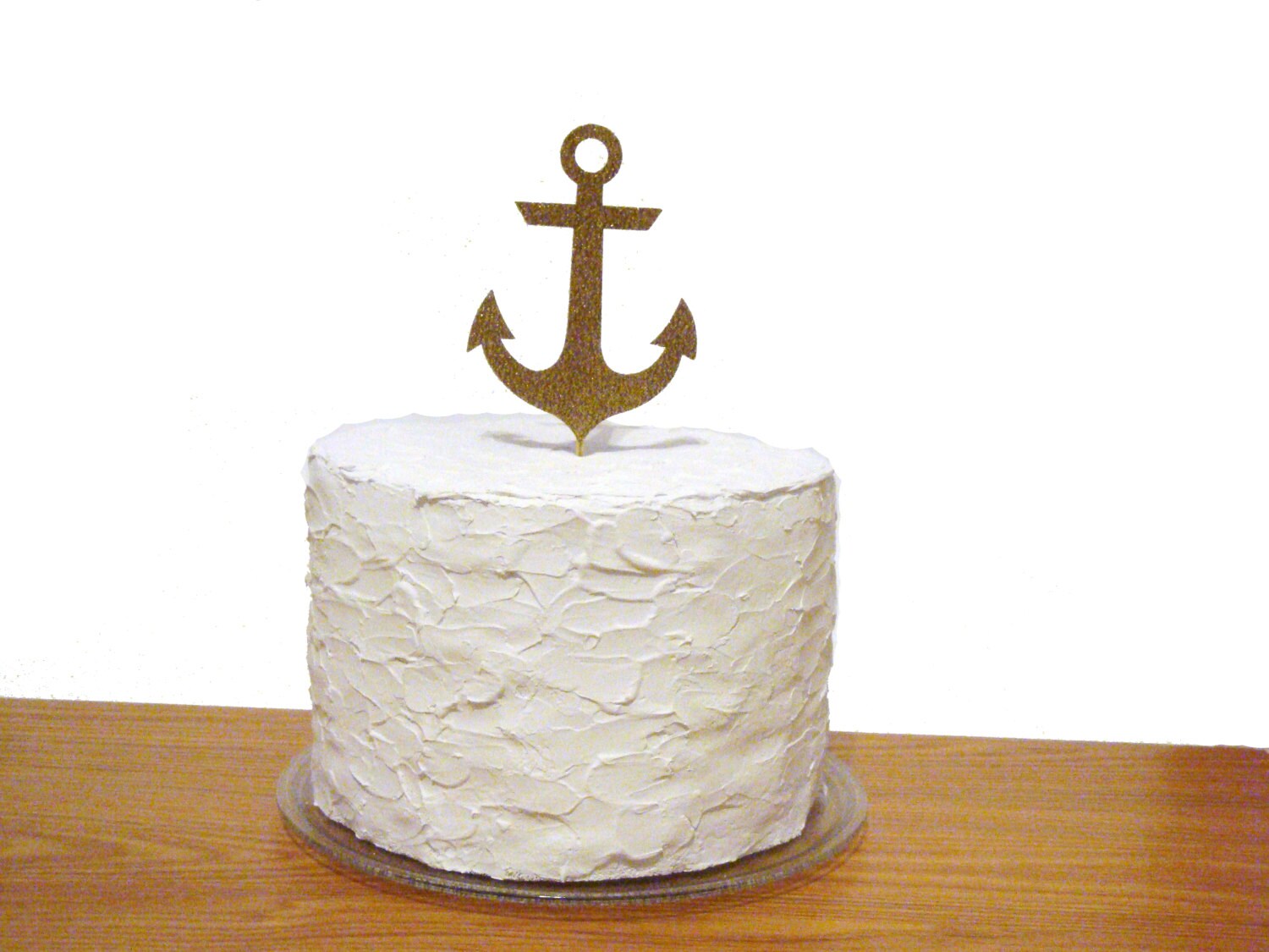 Glitter Gold Anchor Cake Topper Nautical Baby Shower Party Etsy