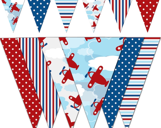 Airplane Banner Baby Shower Printable Banner Airplane Party - Etsy