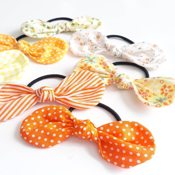 Top Knot Hair Bow Ties, Ponytail Holder, Elastic Hair Bands, Hair Accessories, Top Knot Bows Il_570xn