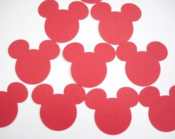 50 Red Mickey Mouse Confetti, Birthday Party Confetti, Birthday Party Decorations - No523