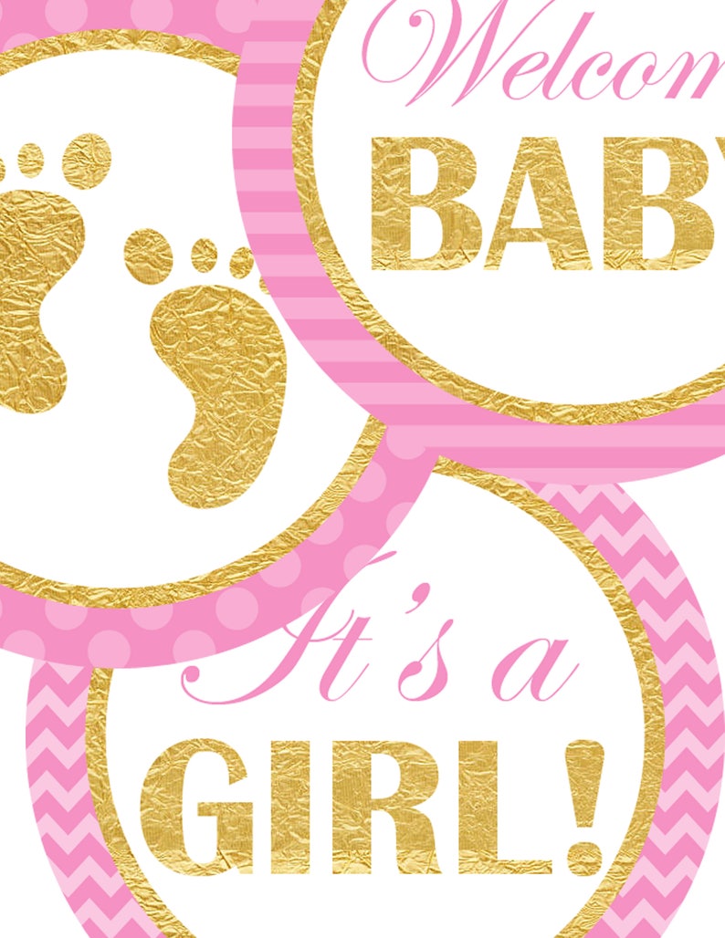 It's a Girl Cupcake Toppers Baby Printable Etsy