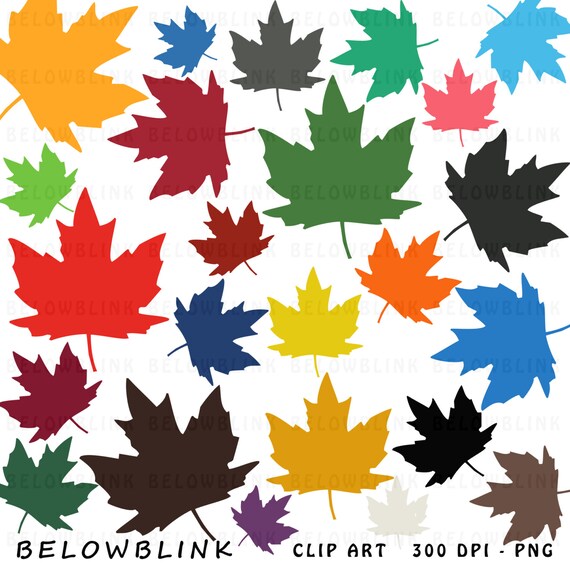 Maple Leaf Digital Clip Art Commercial Use - Instant Download - DP265 Il_570xn