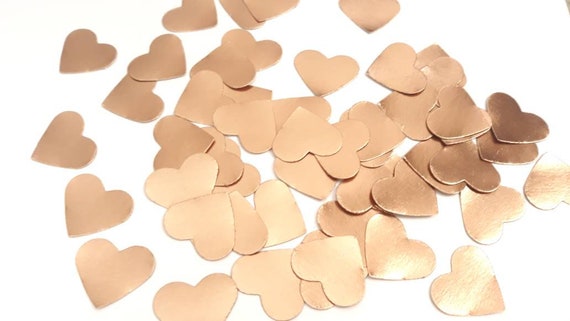 50 Rose Gold Heart Confetti Wedding Baby Shower Table Scatter Birthday Bridal Shower Decorations Paper Crafts Embellishments Rose Gold No928 Il_570xn