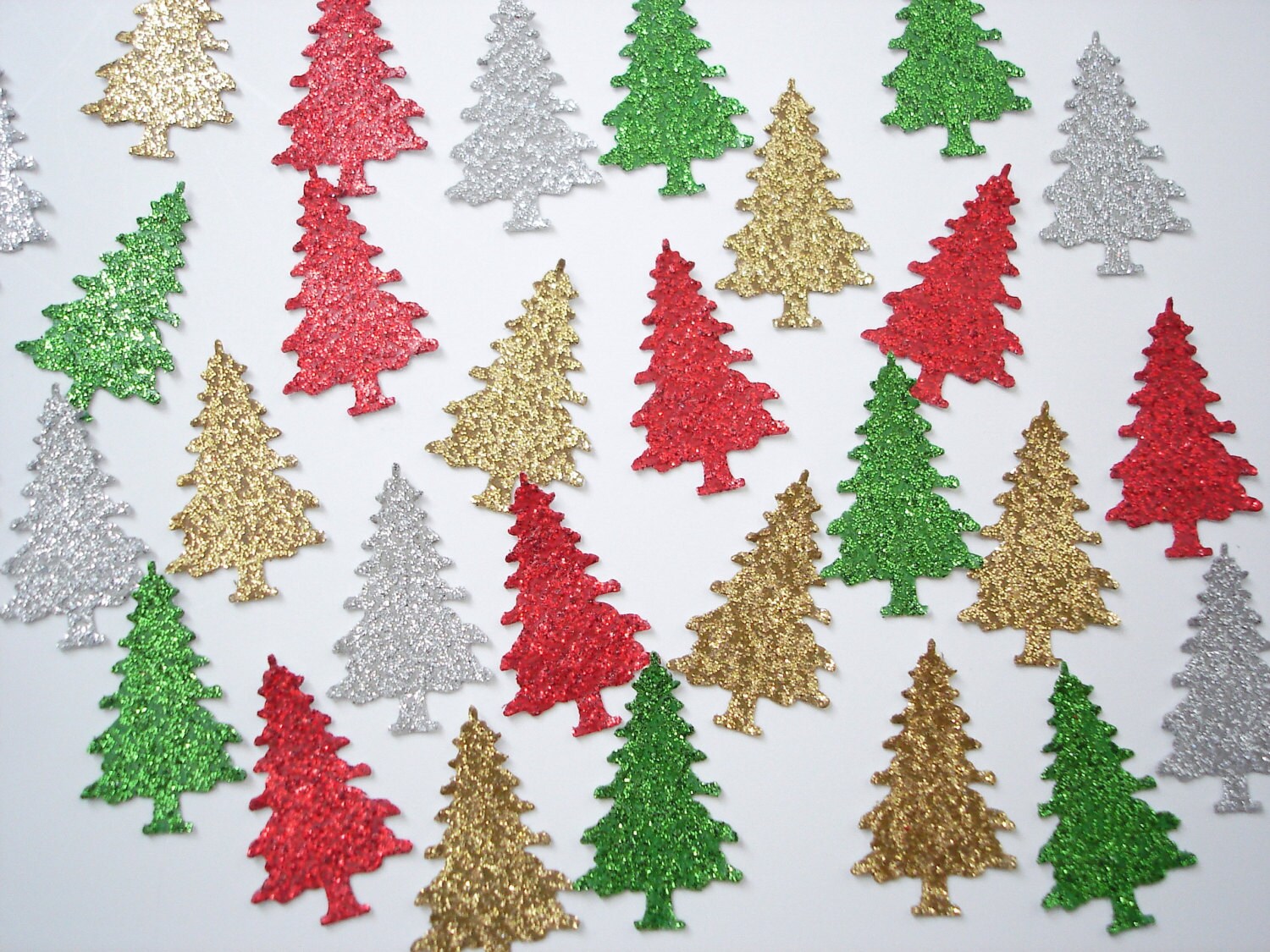 Merry Christmas Holly Leav Tree Confetti Table Sprinkle Scatter