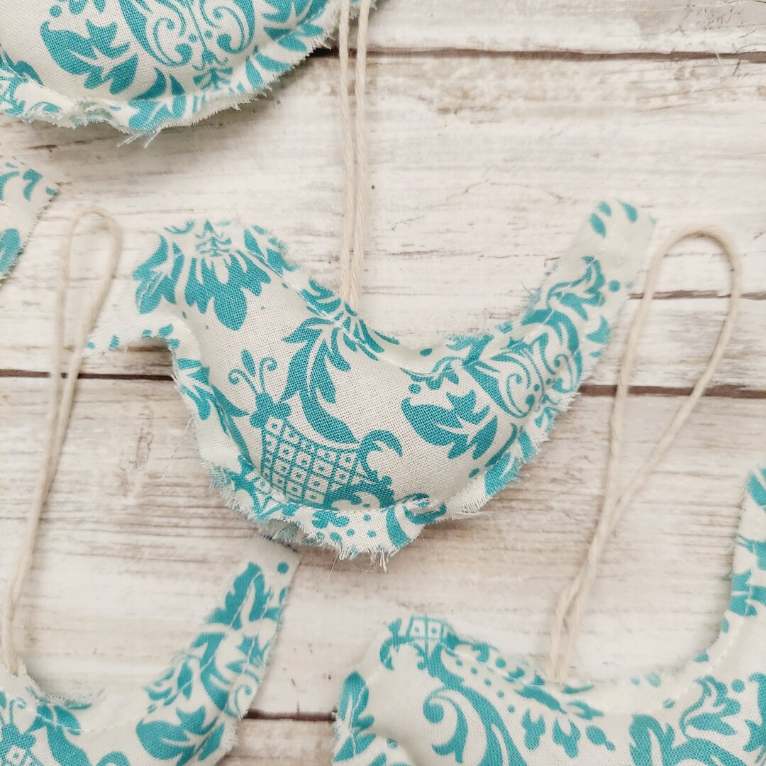 Country Primitive Fabric Bird Ornaments Hanging Christmas Tree Rustic