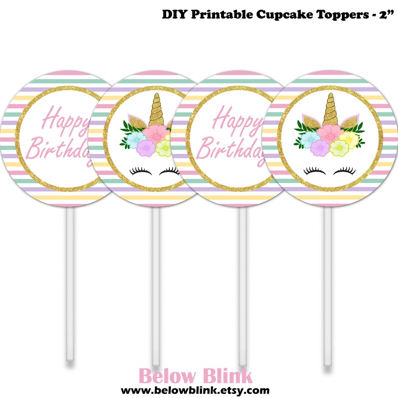 Unicorn Printable Banner Happy Birthday Banner Unicorn - Etsy
