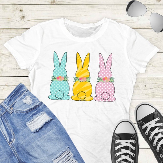 Easter Bunny Sublimation Download Print Transfer Design Digital PNG Clipart DTG Printing Commercial Use - TD141 Il_570xn