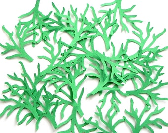 100 Green Branch Confetti die cut scrapbook embellishments - No406