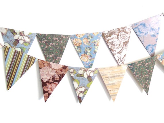 6ft Tea Party Banner, Shabby Chic Banner, Garland, Photography Prop, Bunting Banner, Bridal Tea Party, Pennant Banner Il_570xn