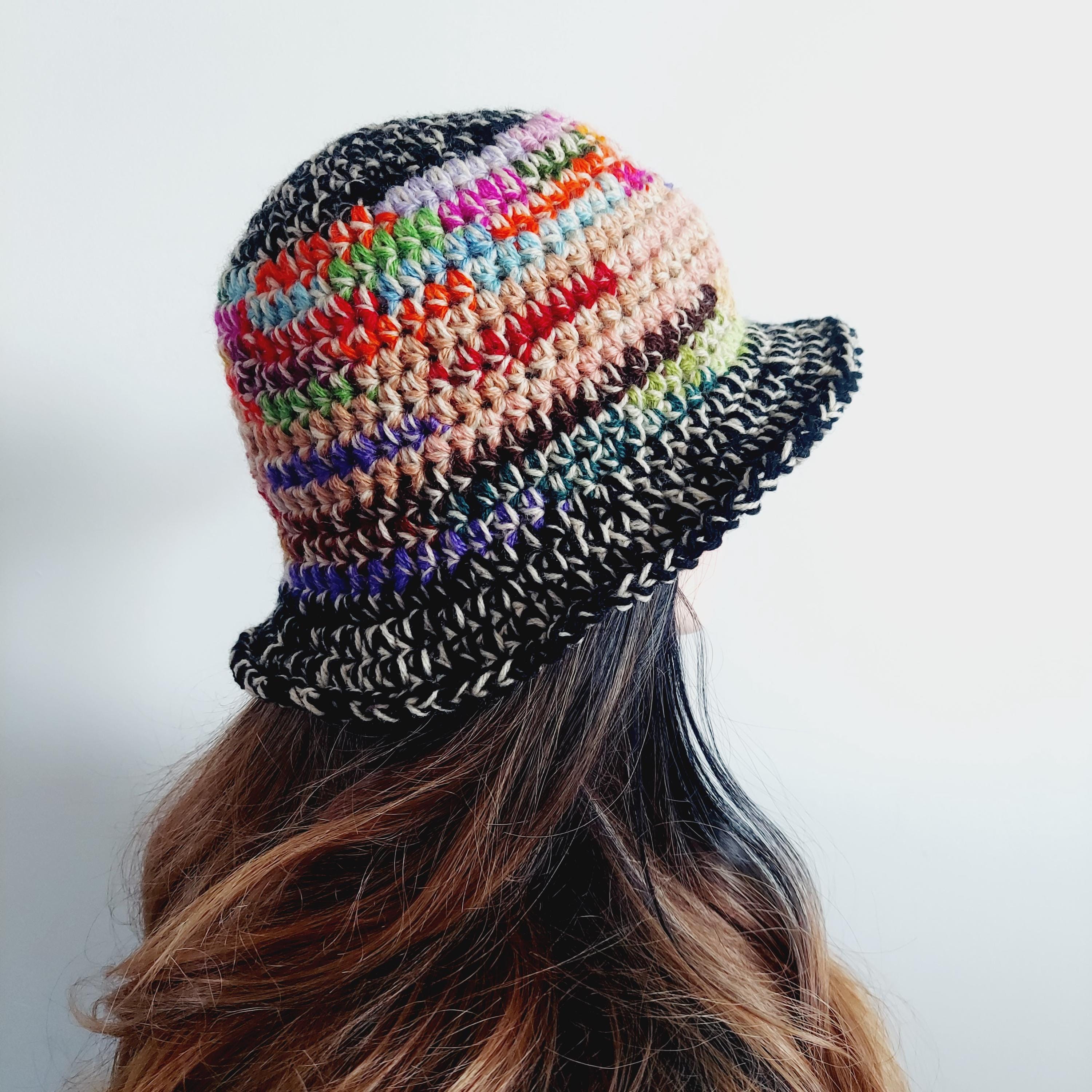 Acrylic Knitted Bucket Hat Winter Warm Crochet Cap Dsgzkk Bucket Hat,Popular Female Hat Knitting Hat Handmade  main image 3