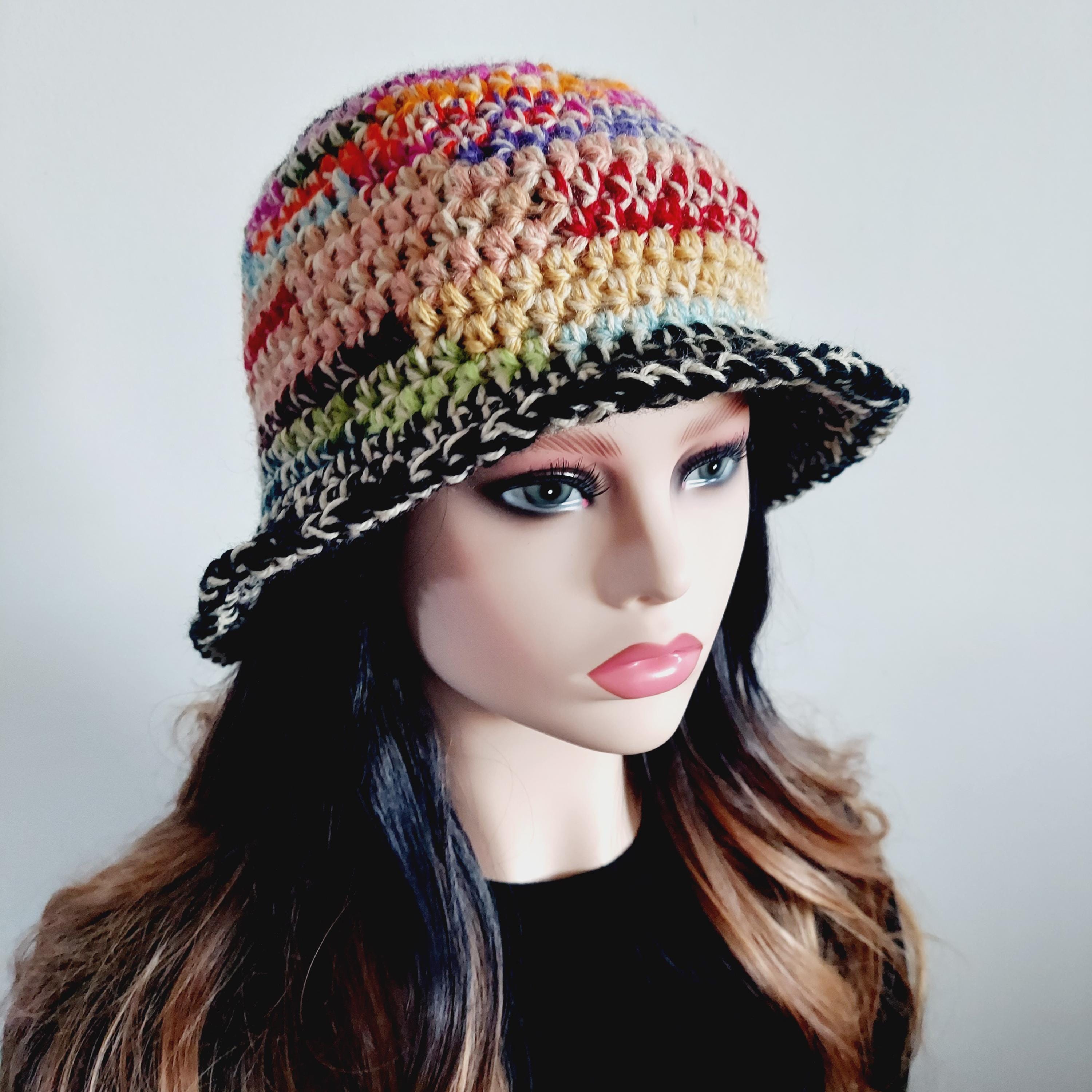 Handmade Crochet Bucket Hat: Reversible Acrylic Winter Hat  display picture 1