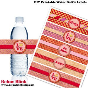 Valentine&#39;s Day Water Bottle Labels, Printable Be Mine Water Bottle Labels, Valentine&#39;s Party Decor - Instant Download - DP552
