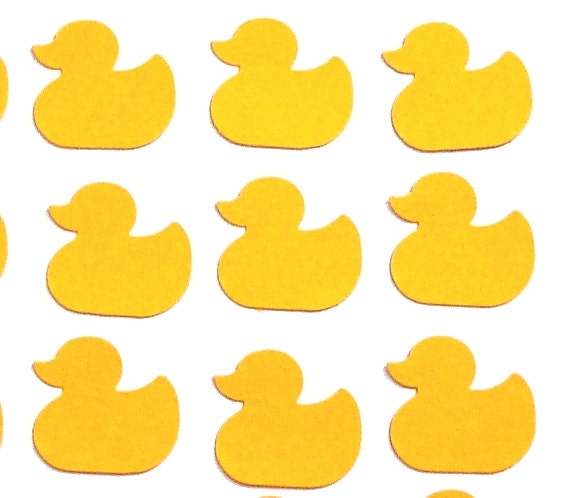 100 Yellow Duck Confetti Baby Shower Decorations Paper Etsy
