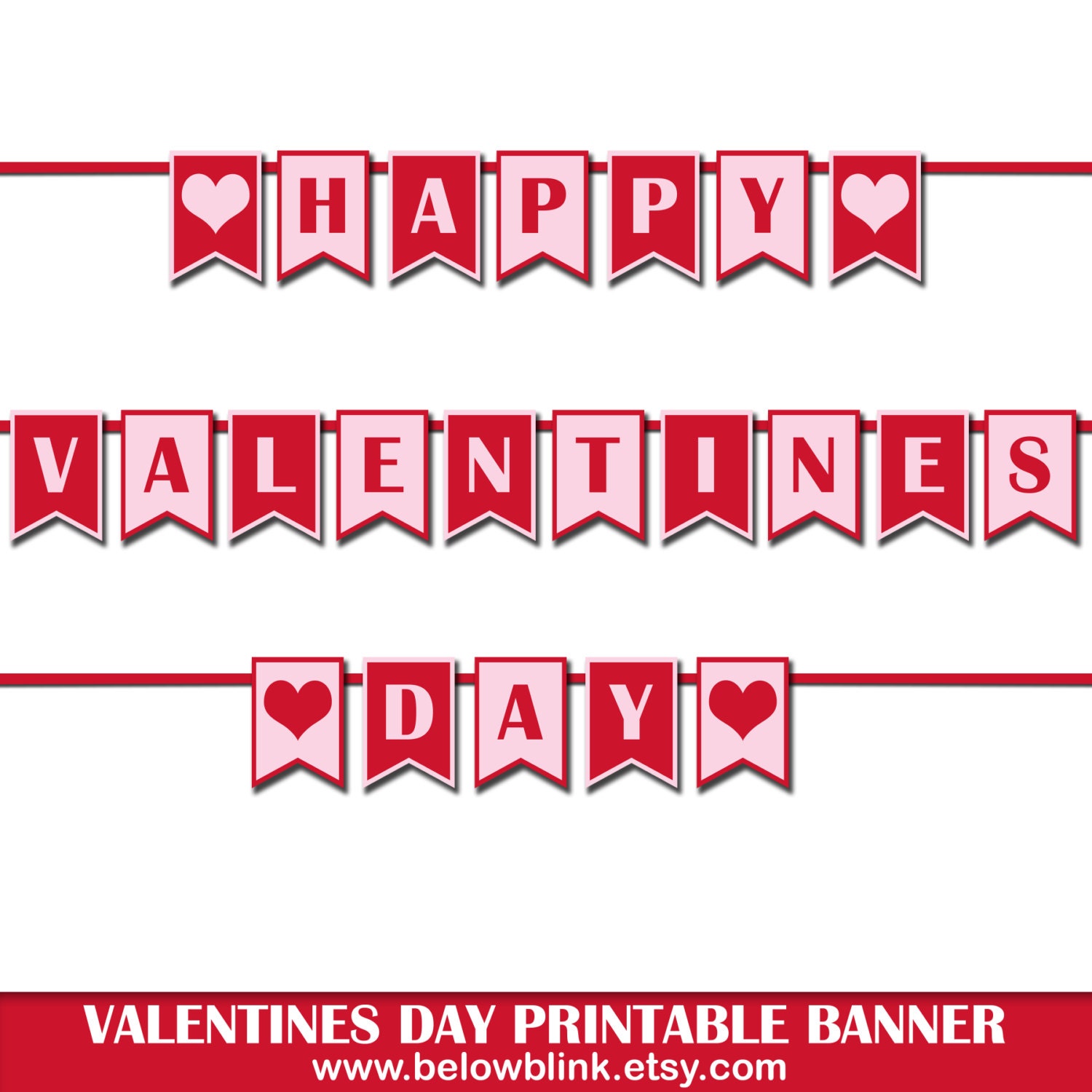 Happy Valentines Day Banner, Printable Photo Prop Banner, Valentines Party  Decorations, Printable Banner, Valentine's Day Party Decor-DP422