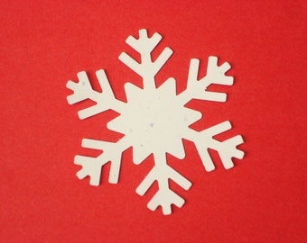 Stardust White Snowflake Die Cuts 24ct, Large Snowflake Decorations, Snowflake Garland DIY, Snowflake Confetti - No851