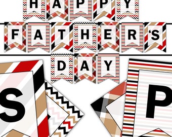 Happy Father's Day Printable Banner, Best Dad Ever Party Decor (Digital Download)