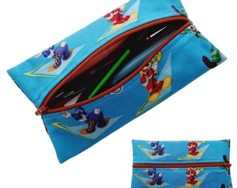 Mickey Mouse Pencil Case for Kids, Flat Pencil Case, Pen Pouch, School Supplies, Travel Pouch, Back to School, Goofy, Donald Duck