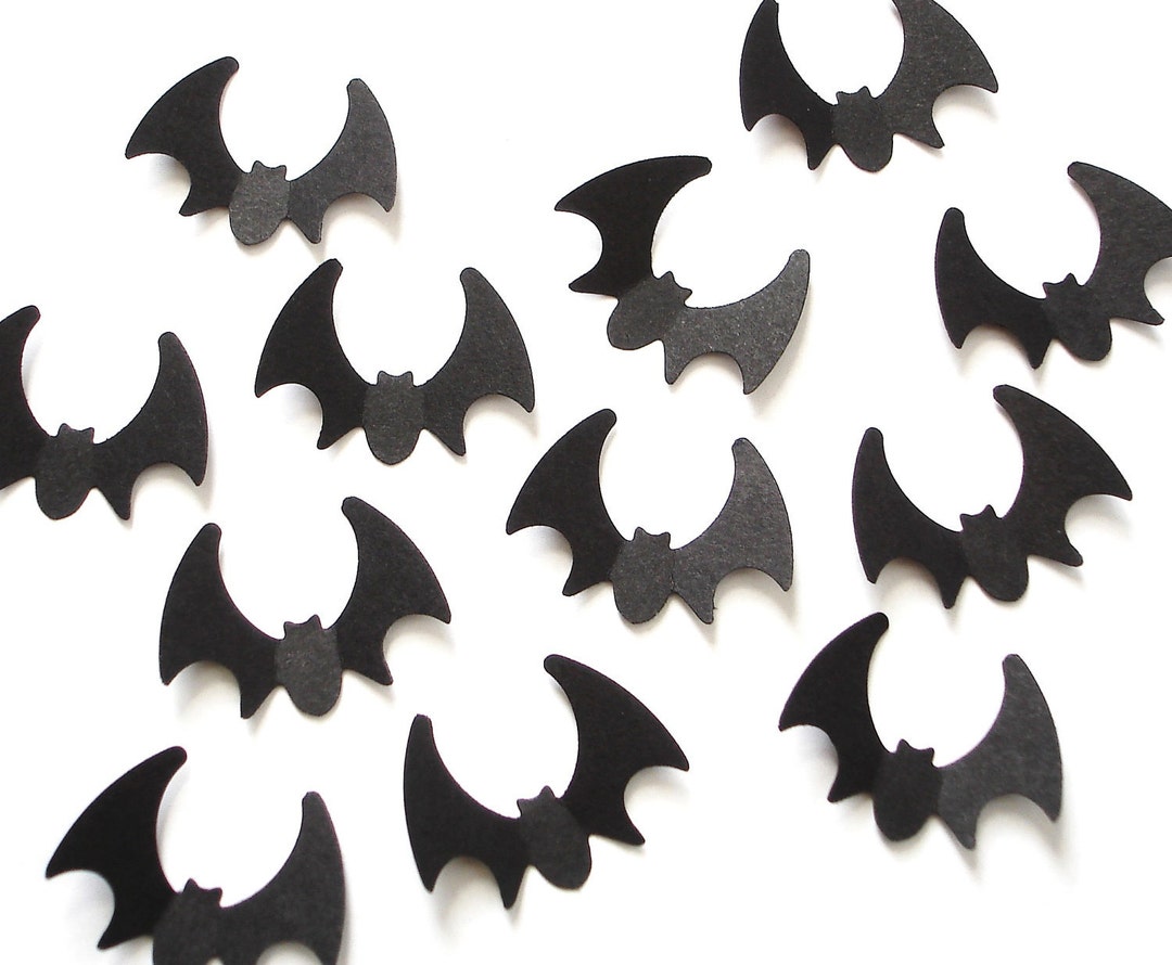 Black Bat Confetti 50CT Batman Theme Party Decoration for Spooky