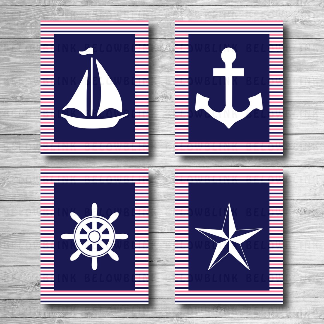 Nautical Printable Wall Art Wall Decor Nursery Wall Art - Etsy
