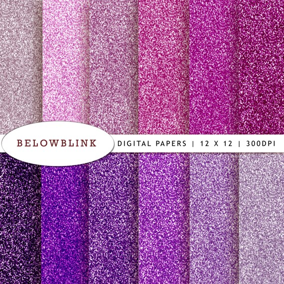 Download Pink And Purple Glitter Digital Paper Pack Scrapbook Papers 12 Jpg Files 12 X 12 Instant Download Dp175 By Belowblink Catch My Party