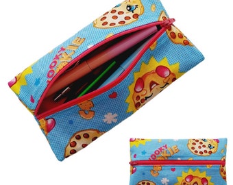 Cookie Pencil Case for Kids, Flat Pencil Case, Pen Pouch, School Supplies, Travel Pouch, Back to School