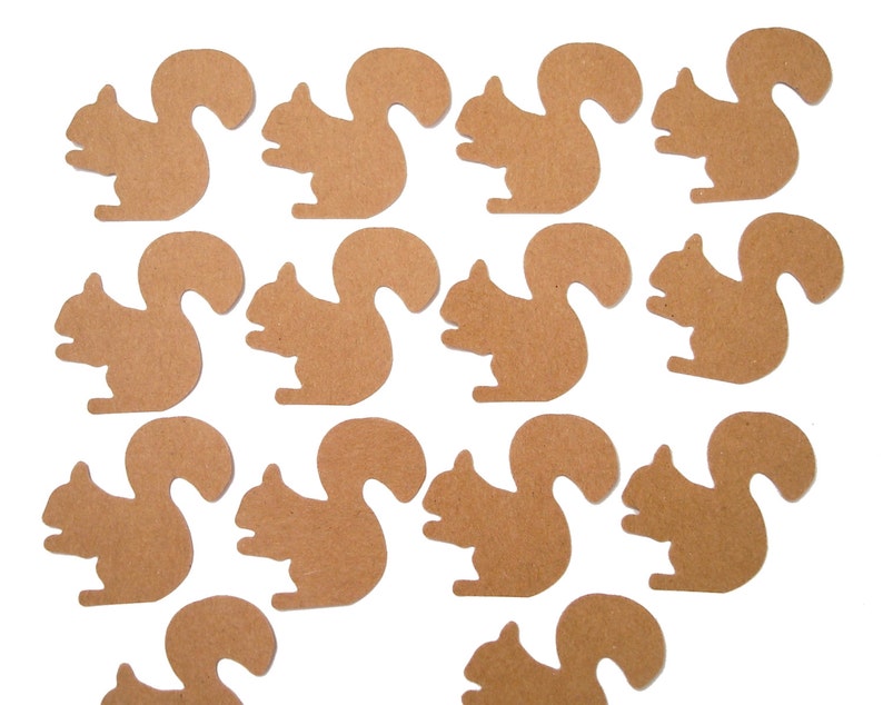 Kraft Paper Squirrel Confetti Birthday Party Decorations Etsy