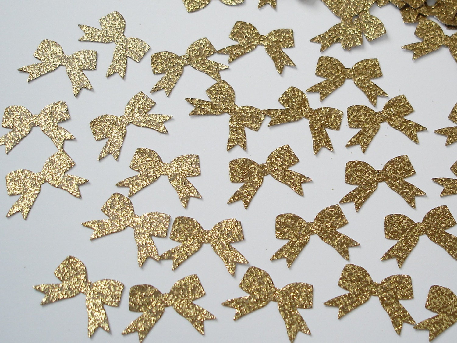 50 Glitter Gold Bow Confetti 1st Birthday Party Decorations - Etsy