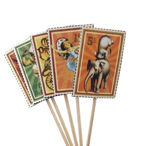 24 Le Cirque Wizards of Wonder Party Picks, Toothpicks, Cupcake Toppers, Food Picks, Sandwich Picks No960 image 2