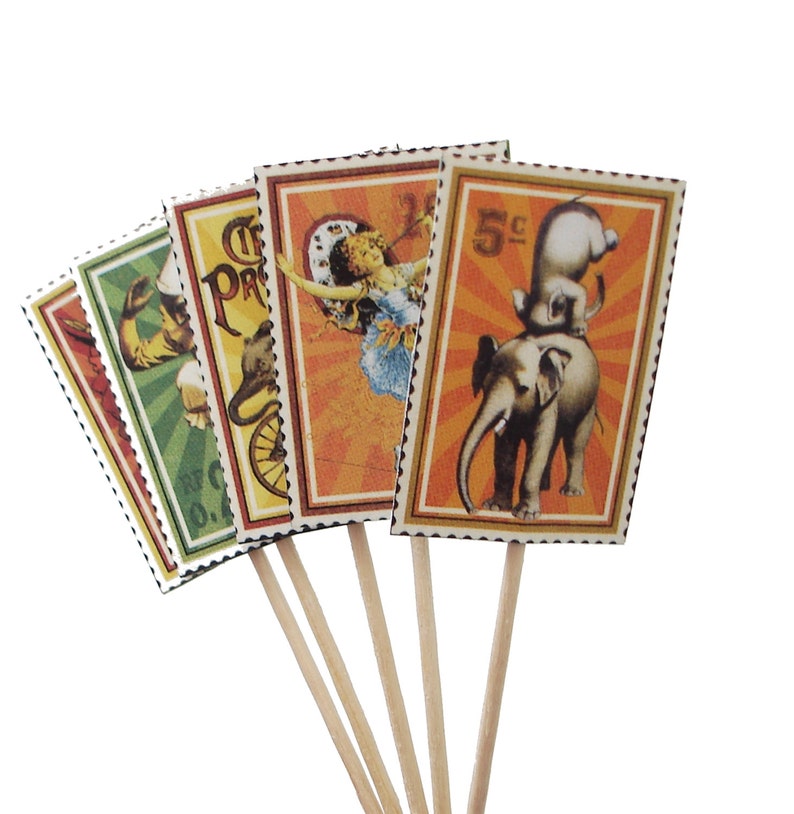 24 Le Cirque Wizards of Wonder Party Picks, Toothpicks, Cupcake Toppers, Food Picks, Sandwich Picks No960 image 2