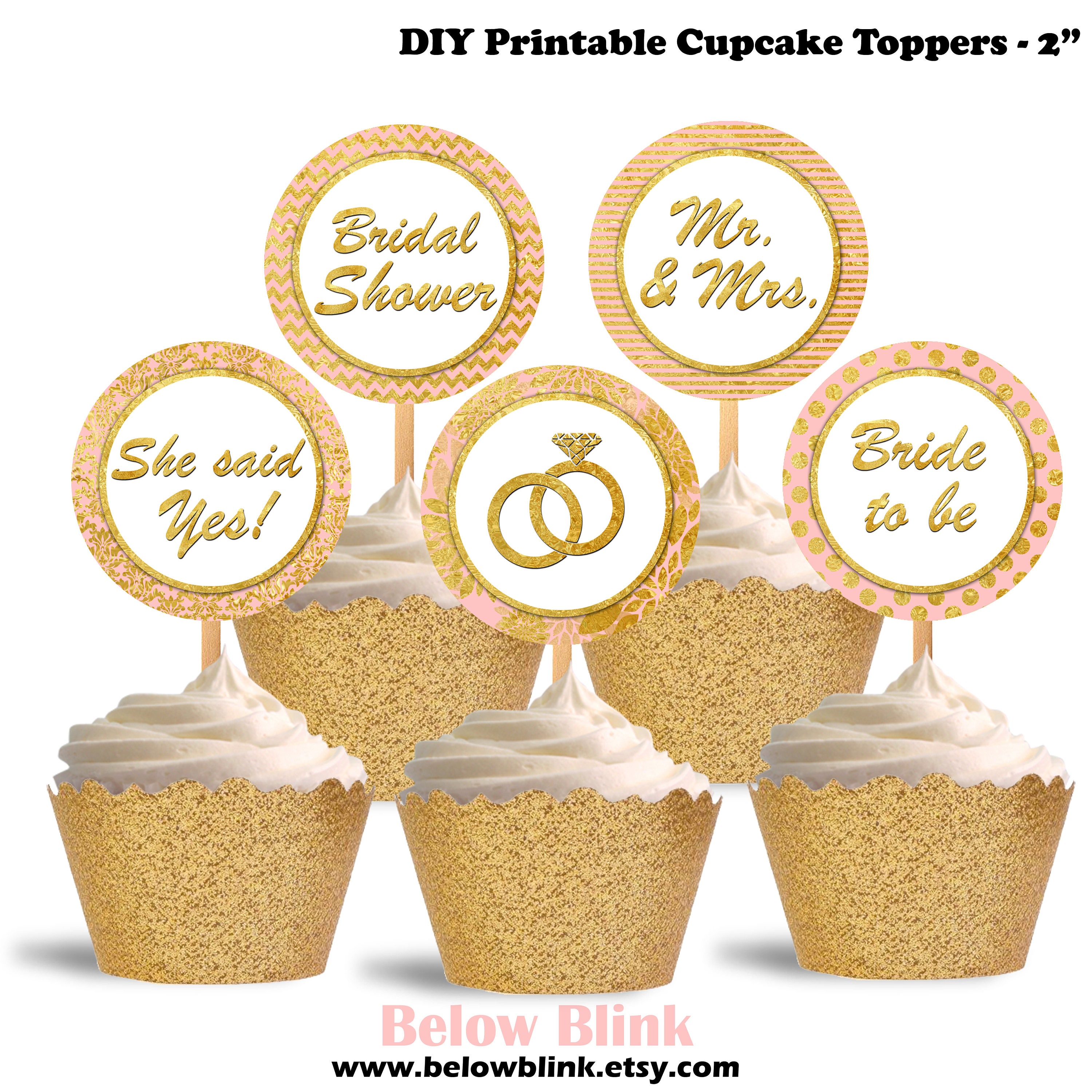 Wedding Cupcake Toppers Printable Lupon gov ph
