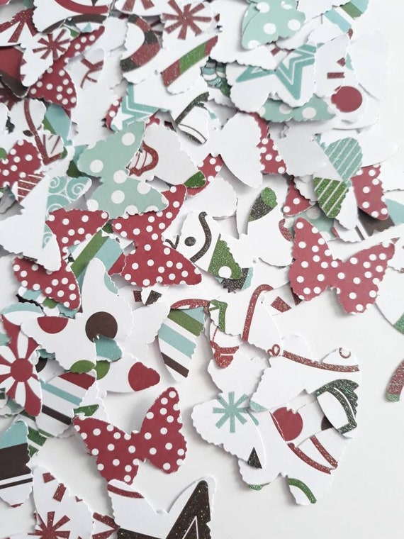 50 Paper Card BUTTERFLIES Butterfly confetti SCRAPBOOK Embellishments Crafts