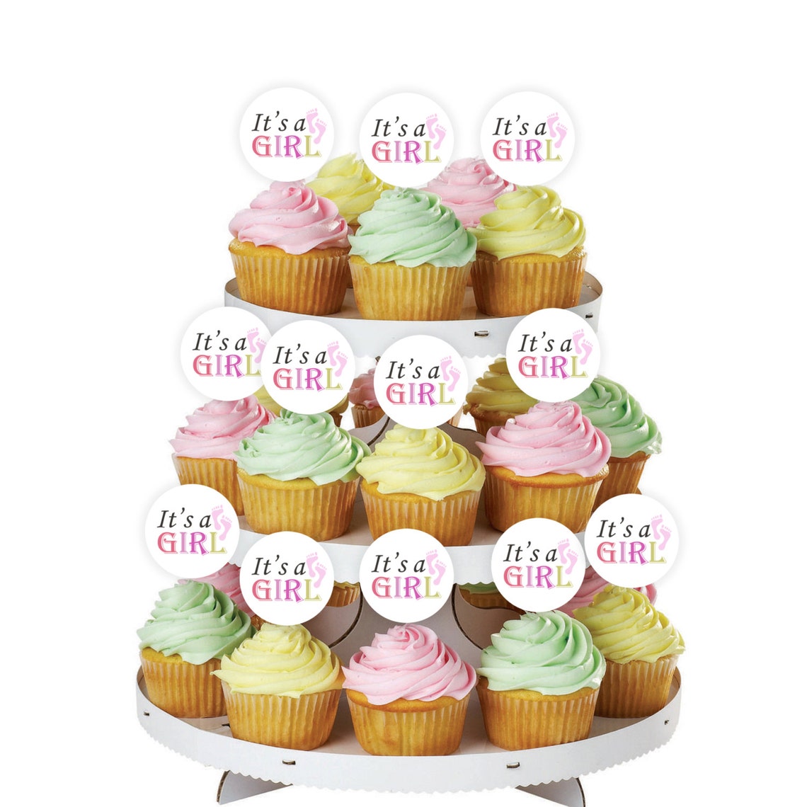 It's a Girl Cupcake Toppers 10CT Baby Shower Party Etsy