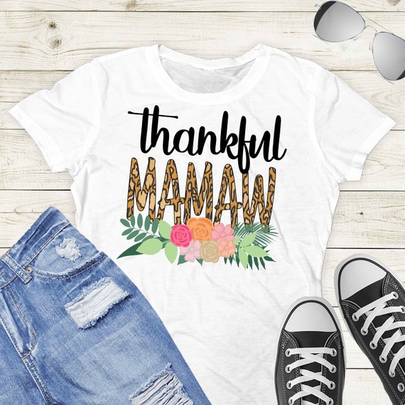 Thankful Mamaw Sublimation Download Print Transfer Design Digital PNG Clipart DTG Printing Commercial Use - TD124 Il_570xn