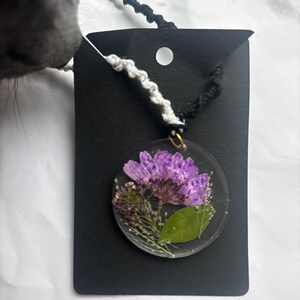 purple flower necklace