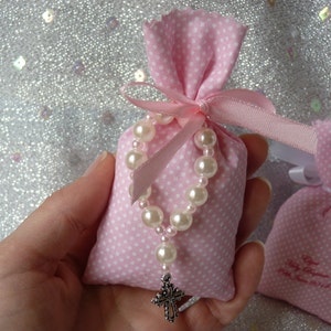 Personalised lavender bag and rosary Package of 10 image 2