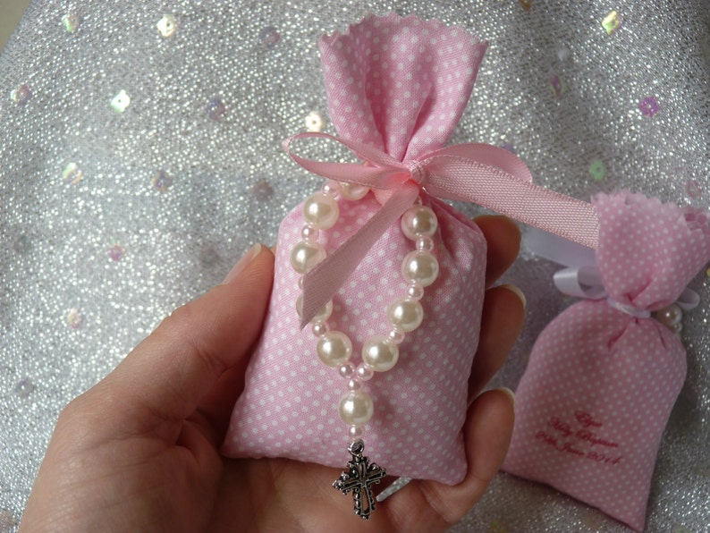 Personalised lavender bag and rosary Package of 10 image 2