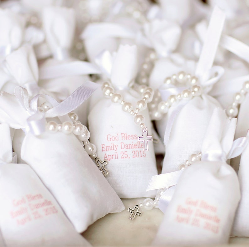 Personalised lavender bag and rosary Package of 10 image 5