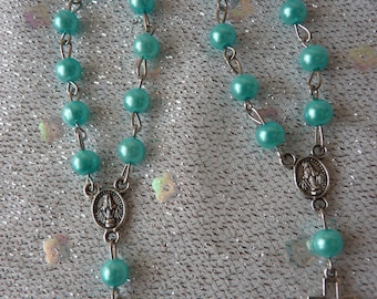 Mini Chapelets (Paquet de 20)- Bleu turquoise